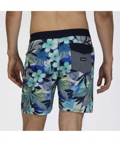 Board Shorts 18" Phantom Spray Gun Boardshorts - Half Blue - CF18AOU7MI6 $73.62