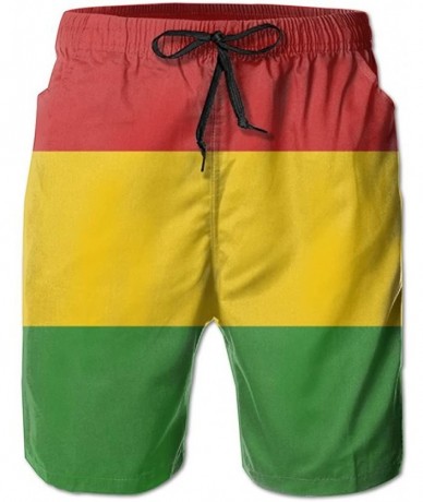 Board Shorts Mens Reggae Rasta Flag Breathable Beach Board Shorts Swim Trunks Quick Dry - Reggae Rasta Flag - C018G9X5A6N $59.33