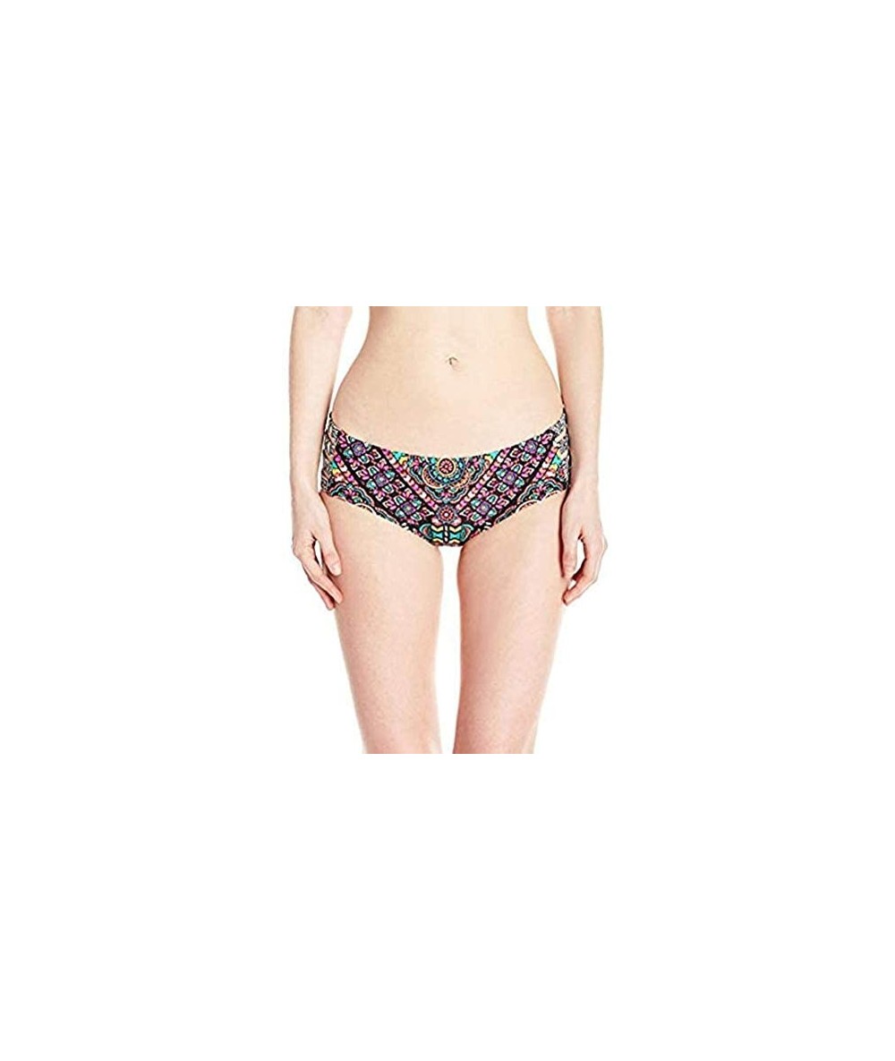 Tankinis Women's Kahina Side Strap Cheeky Bikini Bottom Swimsuit - Amina Mosaic - C012N74Q4UR $49.09