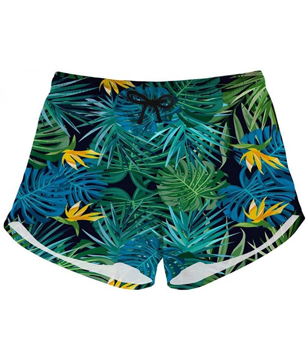 Board Shorts Women's Print Beach Shorts with Pockets- Quick Dry Boardshort Swimming Trunks Tropical Short - 6 - CK18RMX36LY $...