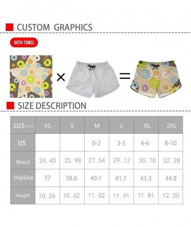 Board Shorts Women's Print Beach Shorts with Pockets- Quick Dry Boardshort Swimming Trunks Tropical Short - 6 - CK18RMX36LY $...