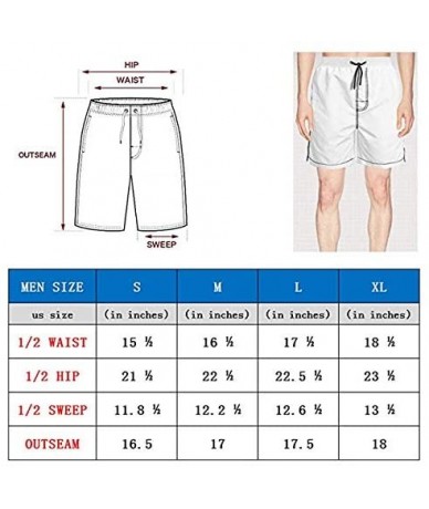 Board Shorts Men's Sportwear Quick Dry Board Shorts Halloween Pumpkin Swim Trunks - Handprint Cars - CQ18QX8N3AE $54.89