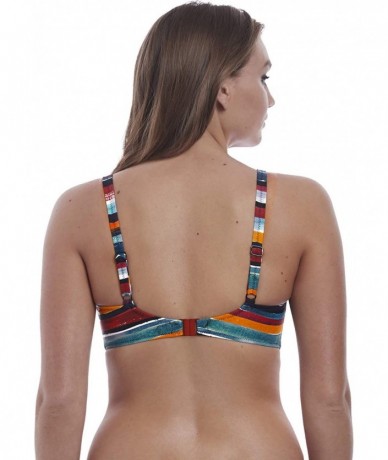 Tops Bali Bay Plunge Bikini Top - Multi - CT18QUU9WDX $75.23