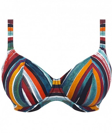 Tops Bali Bay Plunge Bikini Top - Multi - CT18QUU9WDX $75.23