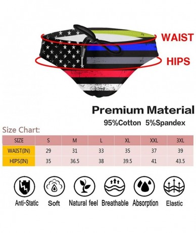 Briefs Men's Swimwear Briefs Swim Trunk Sexy Soft Triangle Thong Bikini Swimsuit Croatia Flag - Usa Flag 18 - CX19C6AHH0S $46.40