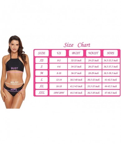 Sets Women's Halter Bikini Swimwear High Neck Two Piece Bikini Swimsuits - Color2 - CB1906CQIWR $58.41