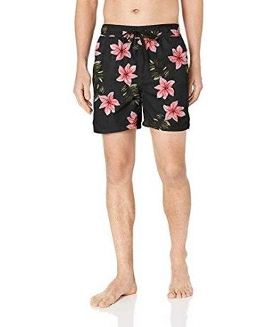 Trunks Men's Monaco Swim Trunks - Kala Black - C518LRQSID6 $46.09