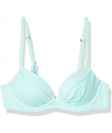 Tops Women's Swim Secret Convertible Push-up Bikini Top - Mint Chip - CB12O58XRH5 $43.83