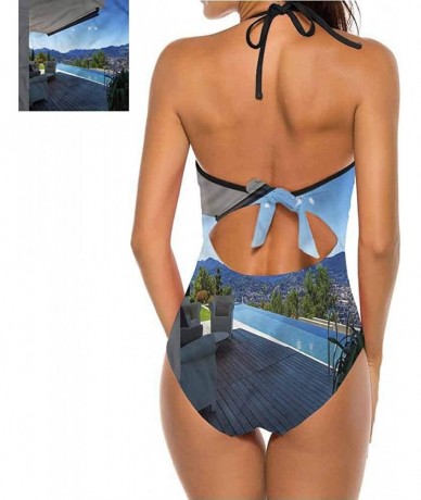 Sets High Cut Bikini Set Swimsuit Diagonal Checks Pattern Adjustable to Fit Anyone - Multi 28 - C819C23C0NO $65.41