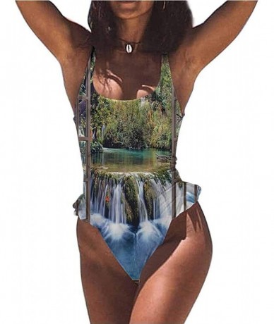 Bottoms Two Piece Bathing Suits Waterfall- Cascade in Grand Canyon So Pretty and Fits - Multi 11-one-piece Swimsuit - C019E6Z...