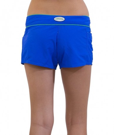 Board Shorts Junior's Low Waist Solid Hip Riding Boardshort - Ocean - CT11HPARQUV $55.41