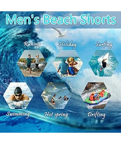 Board Shorts Men Swim Trunks Quick Dry Swim Beach Shorts Elastic Waist Board Shorts - Woodland Hunting Camoflauge5 - C4190H3S...