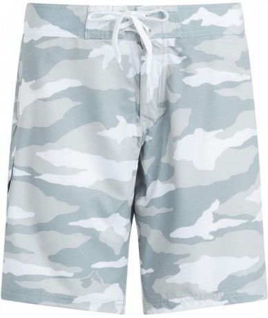 Board Shorts Women's Plus-Size Marina Solid Stretch Boardshort - Beach Camo Grey - CD198TOAW9M $44.87