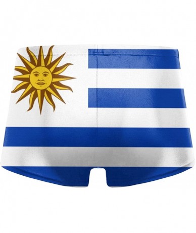 Briefs Men's Swimwear Briefs Swim Trunk American Flag Bikini Boxer Swimsuit - Uruguay Flag 11 - CQ19CCAQCQY $46.12