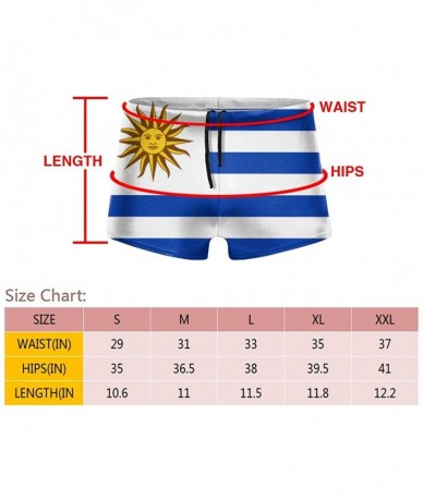 Briefs Men's Swimwear Briefs Swim Trunk American Flag Bikini Boxer Swimsuit - Uruguay Flag 11 - CQ19CCAQCQY $46.12