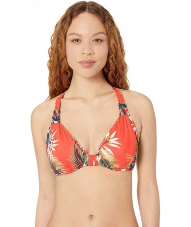 Tops Women's F Cup Halter Bikini Top Swimsuit - Tangelo - C218KH52HHR $70.67