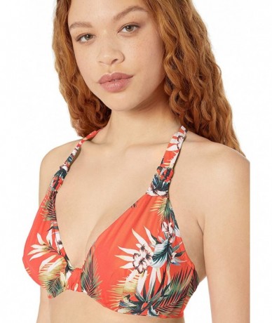 Tops Women's F Cup Halter Bikini Top Swimsuit - Tangelo - C218KH52HHR $70.67