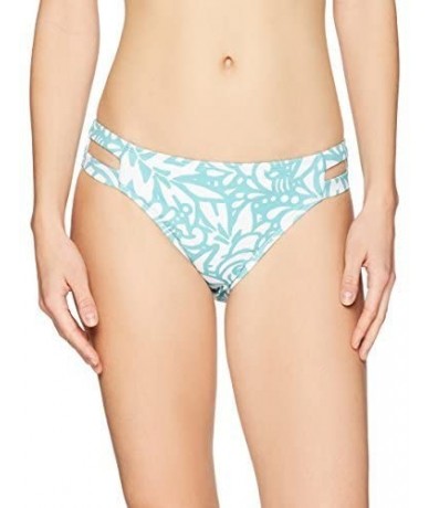 Bottoms Women's Swimwear Double Strap Hipster Classic Coverage Bikini Bottom - Floral Outline Print - CF187ITRWK7 $34.99