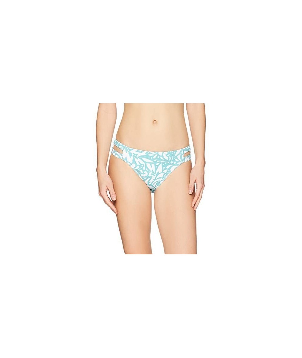 Bottoms Women's Swimwear Double Strap Hipster Classic Coverage Bikini Bottom - Floral Outline Print - CF187ITRWK7 $34.99