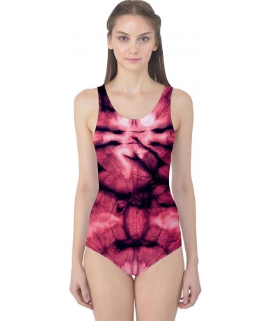 One-Pieces Womens Tie Dye One Piece Swimsuit - Magenta Tie Dye 2 - CN12H494WZZ $56.34