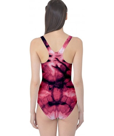 One-Pieces Womens Tie Dye One Piece Swimsuit - Magenta Tie Dye 2 - CN12H494WZZ $56.34