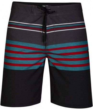 Board Shorts Men's Outrigger Stretch 20" Boardshort Swim Short - Black - CT18TUYOHQ2 $85.64