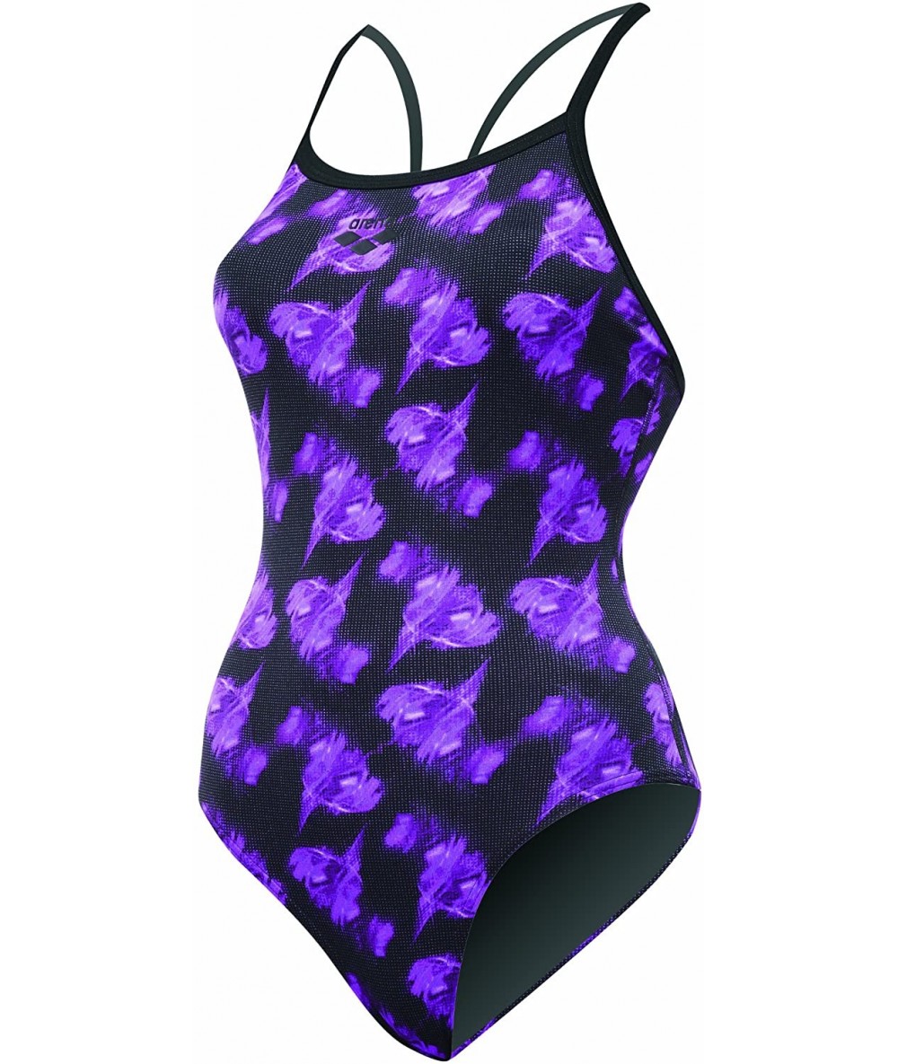 Racing Women's Molena Race Polyester Swimsuit - Black-blue_berry - C71170KICUZ $39.89