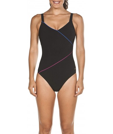 One-Pieces Women's Tiffany U Back C-Cup One Piece Swimsuit - Black - Bright Blue - Rose Violet - CS18LNUI494 $65.05