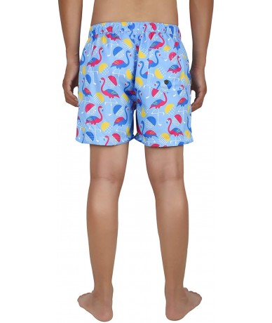 Board Shorts Mens Quick Dry Swim Trunks Beach Shorts for Men Surfing Swimming Bathing Suit - Neon Flamingos - CQ19656T7GO $19.56