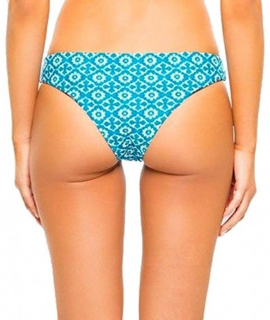 Bottoms Women's Cheeky Hipster Bikini Swim Bottom - Caribbean Blue - C818W8HDT7X $47.03