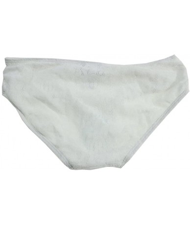 Tankinis Side Shirred Lace Bikini Bottom White Small - C812HL6NZOZ $35.86