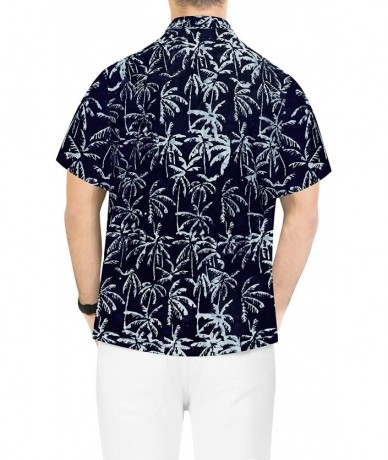 Cover-Ups Men's Night Club Party Dress Short Sleeve Hawaiian Shirt - Black_aa203 - C318R4T5WIY $41.78