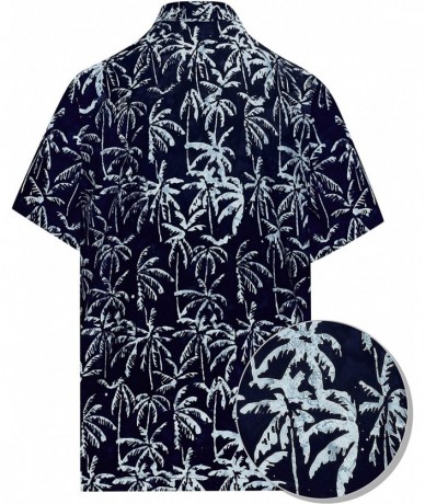 Cover-Ups Men's Night Club Party Dress Short Sleeve Hawaiian Shirt - Black_aa203 - C318R4T5WIY $41.78