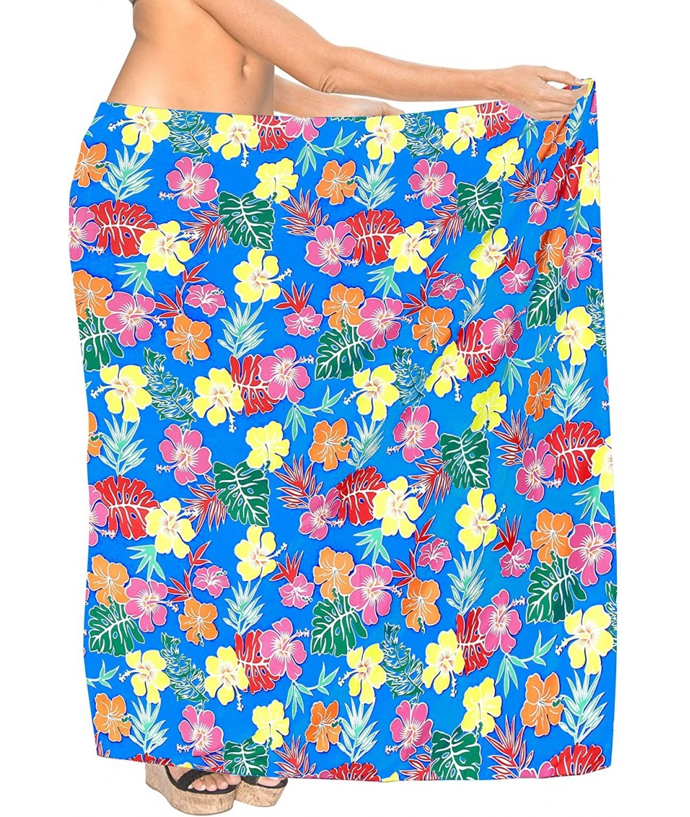 Cover-Ups Women's Sarong Wrap Swimwear Cover Up Beach Skirt Yoga Mats Full Long J - Blue_y805 - CE18T3REMUQ $30.20