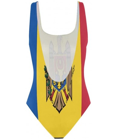 One-Pieces Womens Swimsuits Mexican Flag One Piece Tankini Girls Monokini - Moldova Flag - CP18QAT6U6O $43.83