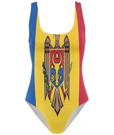 One-Pieces Womens Swimsuits Mexican Flag One Piece Tankini Girls Monokini - Moldova Flag - CP18QAT6U6O $43.83