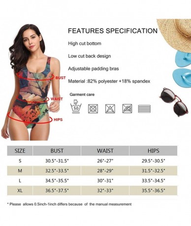 Racing Women's Sexy Backless One Piece Swimsuit Cartoon Dinosaur Swimwear for Women - Fall Red Maple - CL18YEMYRUA $63.42