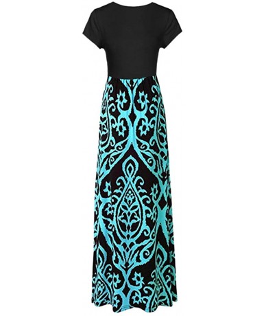 Racing Womens Maxi Dress- Ladies Loose Long Dress Party Dress - Black-05 - C718R2M0WOM $43.40