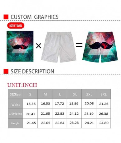 Trunks Mens Quick Dry Custom Swim Trunks with Mesh Lining Swimwear Bathing Suits Beach Board Shorts - Print 2-1 - CL18Q76D42H...