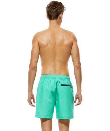 Racing Mens Sports Surfing Swimwear Board Shorts - 8302 Aqua - CF18G99M2ED $36.02