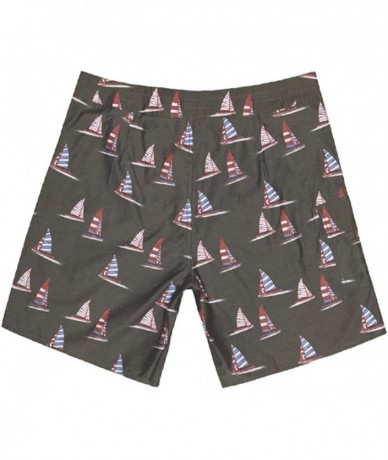 Board Shorts Men's Flying Hull Boardshort Black Board Shorts 38 - CU11QD1R40L $23.24