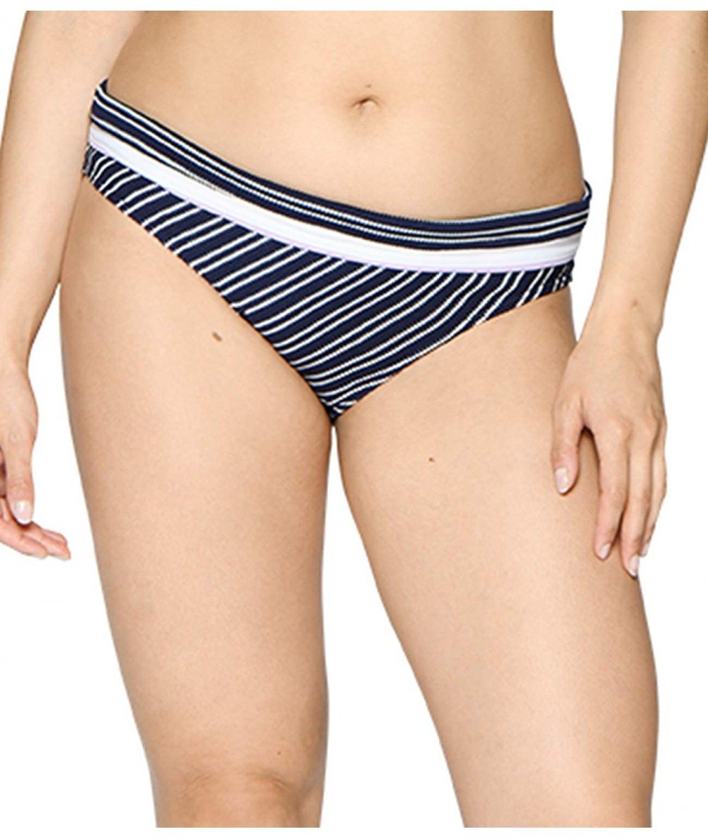 Tankinis Women's Sailor Girl Foldover Brief - Navy Stripe - CO18NMXSGGN $57.52