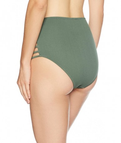 Tankinis Women's Swimwear Strappy High Waist Cheeky Bikini Bottom - Fern Green - CM187ITCGC2 $32.95