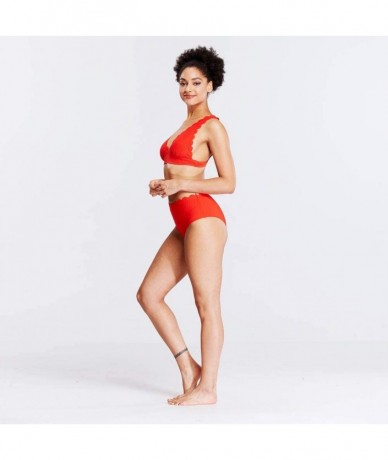 Sets Swimsuits for Women High Waisted Bikini Sexy Two Piece Bathing Suits Tummy Control Swimwear - 9091red - CK19CL4NLXG $46.06