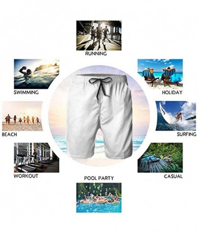 Board Shorts Men's Adjustable Drawstring Elastic Waist Swim Trunks Beach Shorts - Unique Kangaroo Australia - CA19CA4SRW3 $48.32