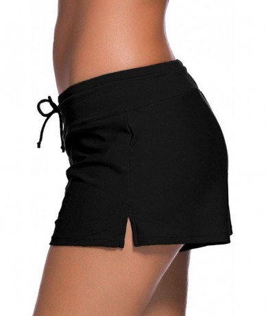 Board Shorts Women's Board Shorts Drawstring Swim Shorts Quick Dry Swimwear Bottom Boardshorts Stretchy Swim Trunks Lace Up b...