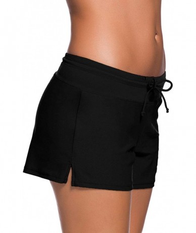 Board Shorts Women's Board Shorts Drawstring Swim Shorts Quick Dry Swimwear Bottom Boardshorts Stretchy Swim Trunks Lace Up b...