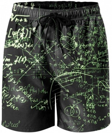 Board Shorts Men Math Equations Physics Science 1 Beach Pants Running Shorts Casual Beach Pants for Men - Math Handwritten Eq...