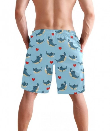 Board Shorts Men's Swim Trunks Wrestle Like You Mean It Quick Dry Beach Board Shorts with Pockets - Shark - CM18QOKLGRX $50.48