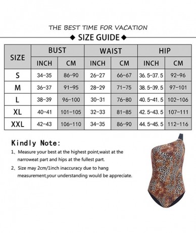 One-Pieces Women's One Piece Swimsuit Bathing Suit High Cut Low Back Tummy Control Athletic Swimwear - Leopard23 - C718A62QEW...